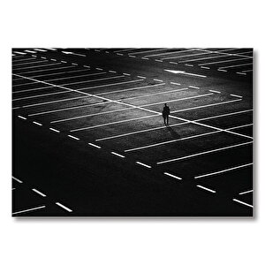 Boş Park Alanı  Mdf Ahşap Tablo 35x50 cm