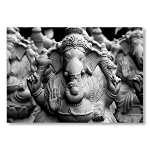 Lord Ganesha Hindu Tanrısı Monochrome Mdf Ahşap Tablo 25x35 cm