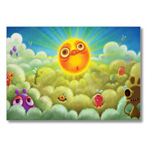 Çizgi Film Sahnesi  Mdf Ahşap Tablo 35x50 cm