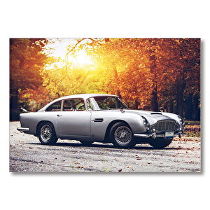 Aston Martin Klasik Otomobil  Mdf Ahşap Tablo 50x70 cm