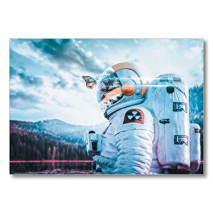Astronot Kelebek Doğa  Mdf Ahşap Tablo 35x50 cm