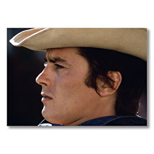 Alain Delon Uzaklara Bakan  Mdf Ahşap Tablo 25x35 cm