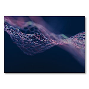 Lif Dokulu Dalgalı Yüzey Makro Mdf Ahşap Tablo 35x50 cm