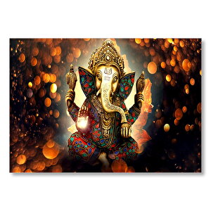 Lord Ganesha Vinayaka Ganapati Heykeli Mdf Ahşap Tablo 35x50 cm