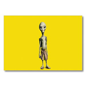 Cute Alien  Mdf Ahşap Tablo 50x70 cm