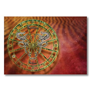 Boğa Burç Astroloji Sembol  Mdf Ahşap Tablo 50x70 cm