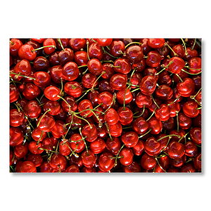 Kırmızı Kirazlar Mdf Ahşap Tablo 50x70 cm