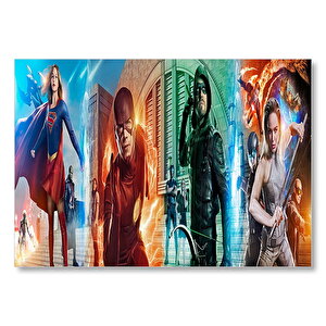 Legends Of Tomorrow Supergirl Flash Arrow Mdf Ahşap Tablo 50x70 cm