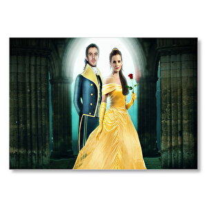 Beauty And The Beast Dan Stevens Emma Watson Mdf Ahşap Tablo 35x50 cm