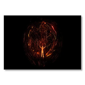 Holografik Fantastik Küre Ve Adam Mdf Ahşap Tablo 25x35 cm