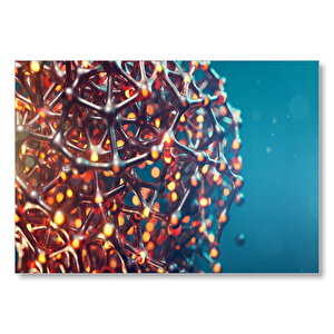 Hücresel Yapı Makro Mdf Ahşap Tablo 35x50 cm