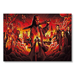 Hellboy Ve Cehennem Tebası Mdf Ahşap Tablo 35x50 cm