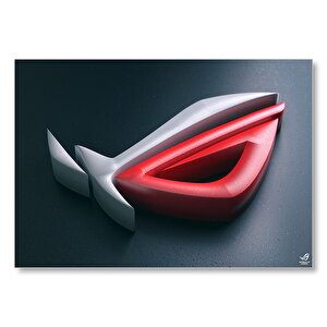 Asus Rog 3d Logo Mdf Ahşap Tablo 50x70 cm