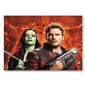 Guardians Of The Galaxy Vol 2 Peter Quill Star Lord Mdf Ahşap Tablo 35x50 cm