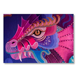 Ejderha Renk Yaması Mdf Ahşap Tablo 50x70 cm