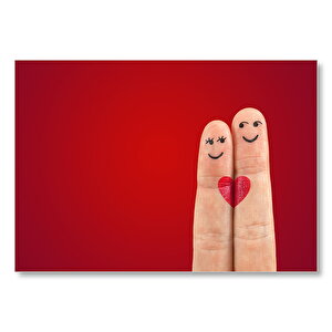 Aşık Çift Parmaklar Mdf Ahşap Tablo 25x35 cm