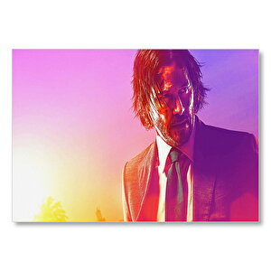 John Wick Parabellum Keanu Günbatımı Mdf Ahşap Tablo 50x70 cm