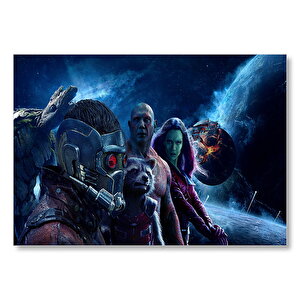 Guardians Of The Galaxy 4 Kahraman Mdf Ahşap Tablo 35x50 cm