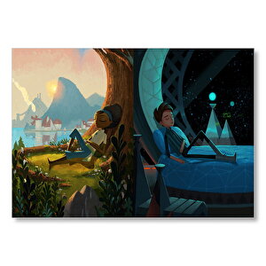Broken Age Kız Ve Oğlan Mdf Ahşap Tablo 50x70 cm