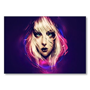 Fantastik Ürkütücü Kız Dijital Art Mdf Ahşap Tablo 50x70 cm