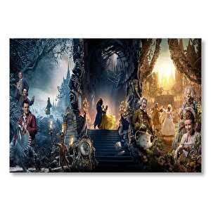 Beauty And The Beast Kompozisyon Mdf Ahşap Tablo 35x50 cm