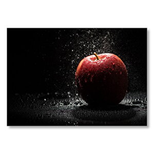 Elma Damlalar Sıçrıyor Mdf Ahşap Tablo 50x70 cm