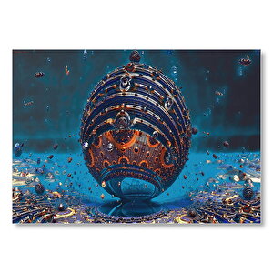Fraktal Küre 3d Mdf Ahşap Tablo 35x50 cm