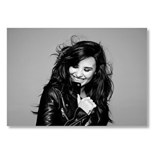 Demi Lovato Siyah Beyaz Mdf Ahşap Tablo 35x50 cm