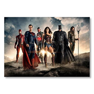 Justice League Kahramanlar Mdf Ahşap Tablo 50x70 cm