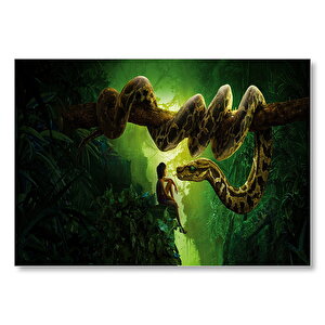Jungle Book Mowgli Kaa Snake Mdf Ahşap Tablo 35x50 cm