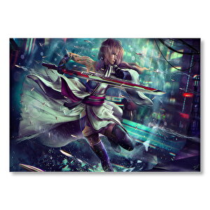 Final Fantasy Cyberpunk Girl Mdf Ahşap Tablo 50x70 cm