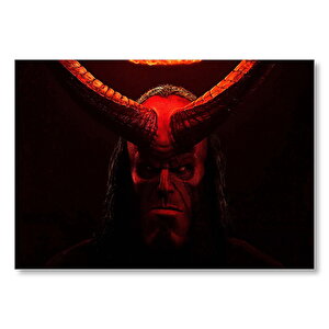Hellboy Ve Boynuzları Mdf Ahşap Tablo 35x50 cm