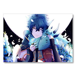 Anime Genç Ve Ejderha Mdf Ahşap Tablo 25x35 cm