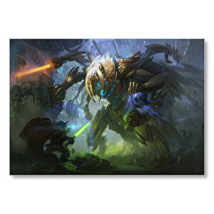 Star Wars Yoda Vs General Grievous Mdf Ahşap Tablo 50x70 cm