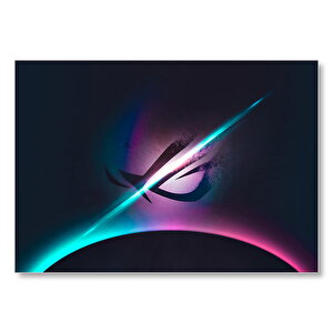 Asus Rog Holografik Logo Mdf Ahşap Tablo 25x35 cm
