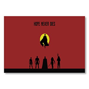 Justiceleague Hope Never Dies Mdf Ahşap Tablo 35x50 cm