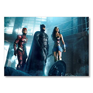Justice League Flash, Batman, Wonder Woman Mdf Ahşap Tablo 50x70 cm