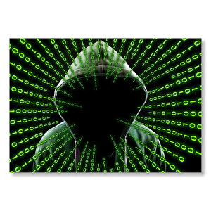 Anonymous Hacker Bits Mdf Ahşap Tablo 25x35 cm
