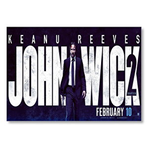 John Wick 2 Keanu Reeves Poster Mdf Ahşap Tablo 35x50 cm