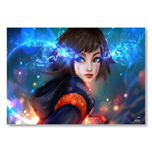 Fantastik Anime Kız Mdf Ahşap Tablo 25x35 cm