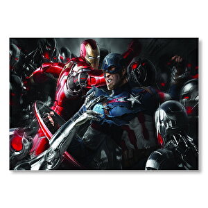 Civil War Konsept Savaş Mdf Ahşap Tablo 50x70 cm