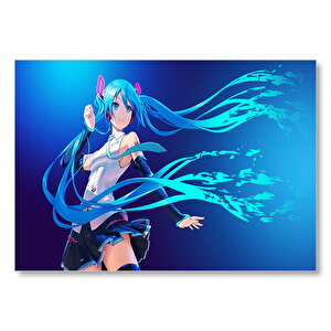 Anime Kız Uzun Saçlı Mdf Ahşap Tablo 35x50 cm