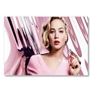 Jennifer Lawrence Dior Addict Mdf Ahşap Tablo 50x70 cm