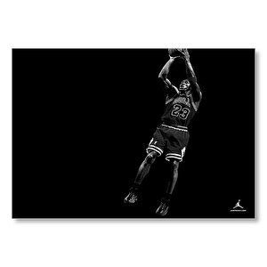 Michael Jordan Siyah Arka Plan  Mdf Ahşap Tablo 50x70 cm