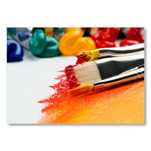 Tuval Ve Yağlı Boya Fırçaları  Mdf Ahşap Tablo 35x50 cm