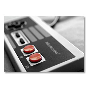 Nintendo Oyun Kolu Yakın Çekim  Mdf Ahşap Tablo 25x35 cm