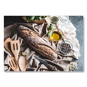 Ev Yapımı Doğal Ekmek  Mdf Ahşap Tablo 35x50 cm