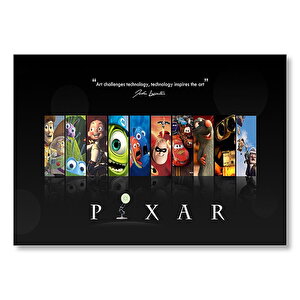 Pixar Karakterleri  Mdf Ahşap Tablo 50x70 cm