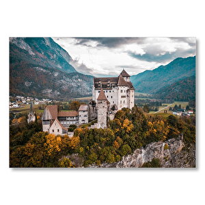 Liechtenstein Gutenberg Kalesi  Mdf Ahşap Tablo 25x35 cm