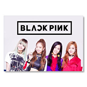 Black Pink Grup Logolu  Mdf Ahşap Tablo 35x50 cm